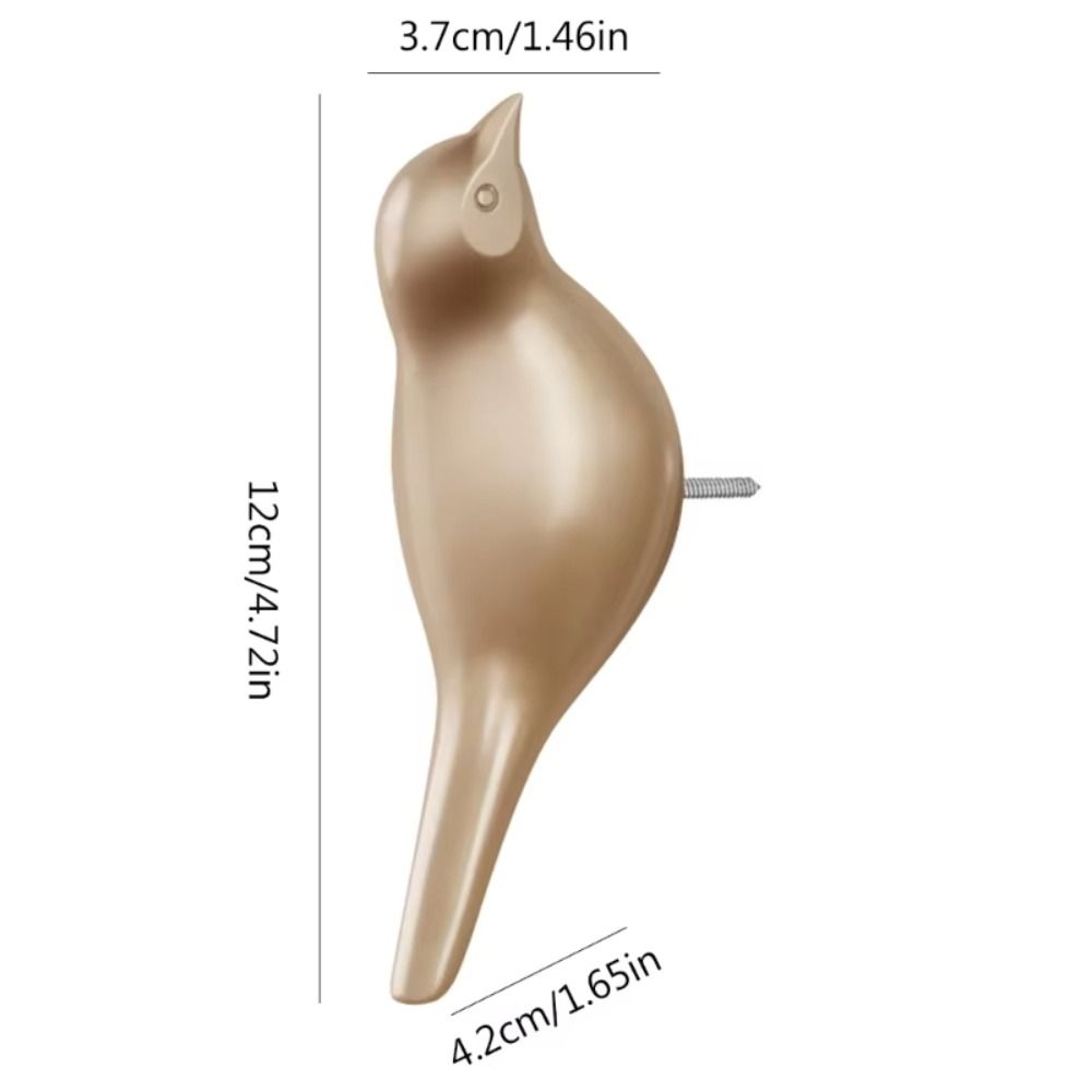 Elegant Cute 3D Creative Bird Wall Hook Luxury Space-saving Home Coat Hook Modern Wall Hanger Towel