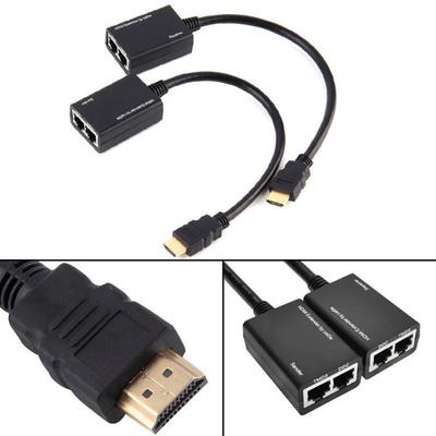 2 шт. HDMI-совместимый в 3D 1080P RJ45 Cat5e/6 LAN Ethernet балун-удлинитель-повторитель адаптер