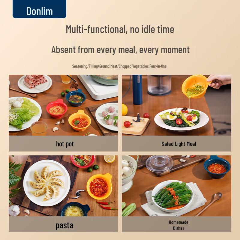 Donlim 1L Electric Food Processor & Meat Grinder DL-6082A CN plug (adapter included)
