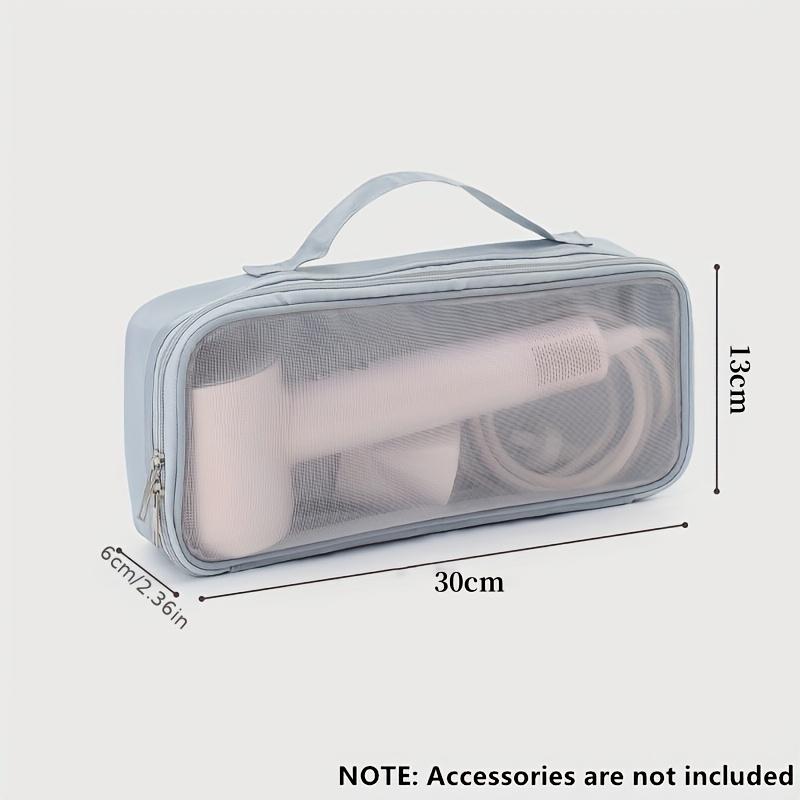 Портативный дорожный чехол для фена из нейлона - Гипоаллергенный, Розовая сумка для хранения на молнии и с ручкой, Идеально подходит для туалетных принадлежностей и косметических аксессуаров