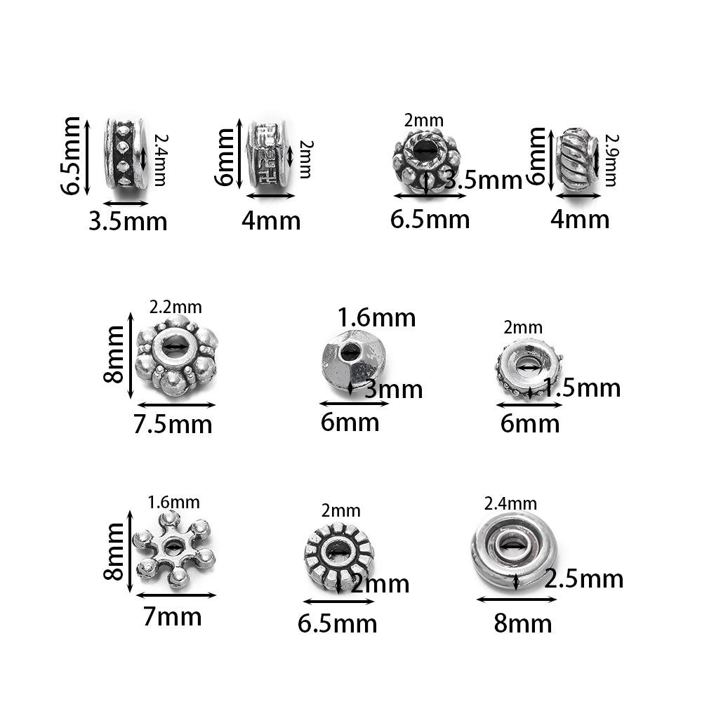 50pcs Flat Bead Spacer Handmade DIY Beaded Spacer Accessories