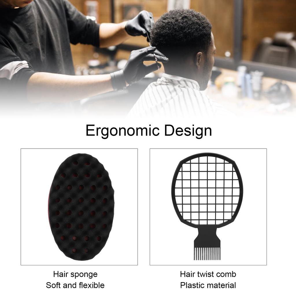 Волосы локоны плетение дреды губка щетка пластиковая волос твист расческа губка набор волшебная губка для волос локон расческа принадлежности для укладки волос инструмент