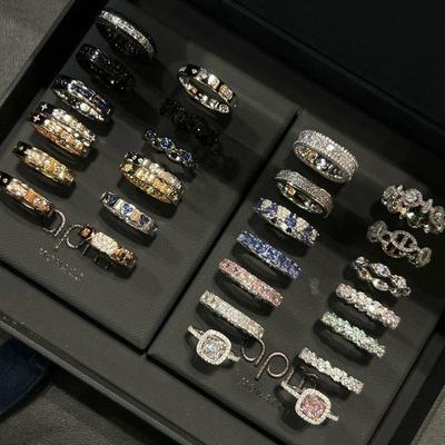 Позолоченное кольцо-сахарница с бриллиантовой инкрустацией - Роскошные модные украшения высокого класса