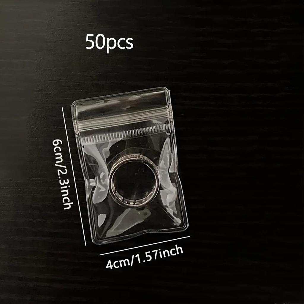 50 шт., Пакеты для украшений с защитой от окисления, Прозрачные пакеты на молнии для украшений, Маленький органайзер для украшений, Пакеты для хранения колец и серег,