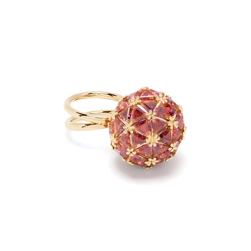 Swarovski Изысканное модное кольцо для женщин, розовое, 5630295