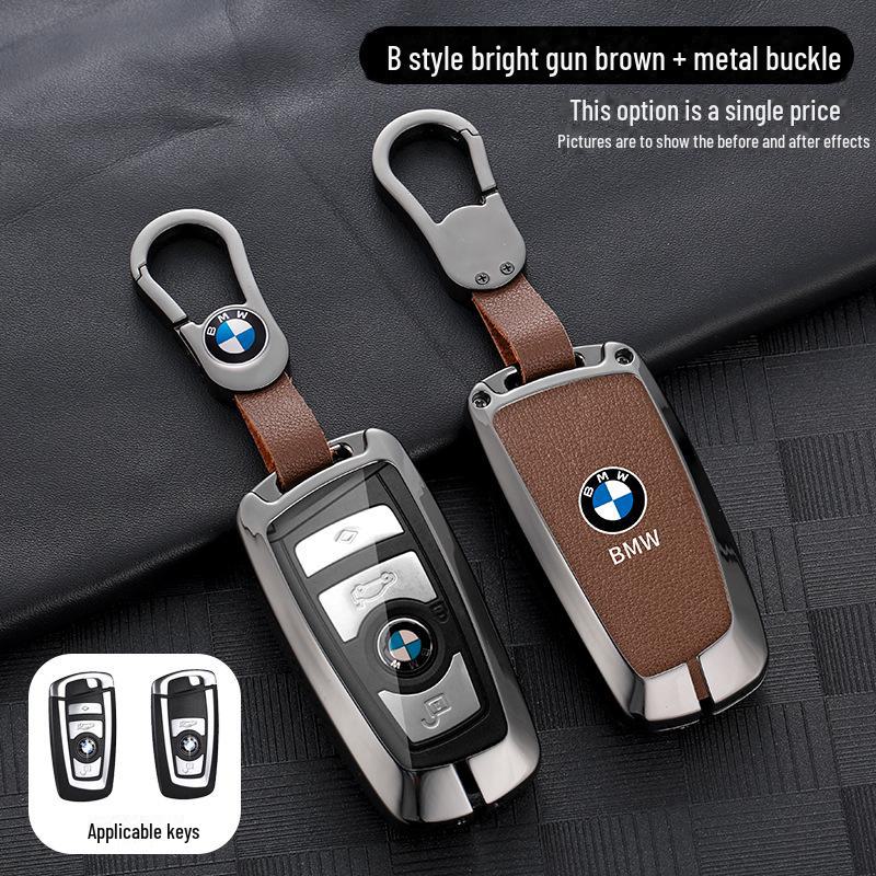 Подходящий чехол для автомобильного ключа для BMW: Совместимо с 5 серией 530L, 3 серией 325Li, 4, 6, 7 сериями, X1, X3, X4, X5, X7 (22 модели)