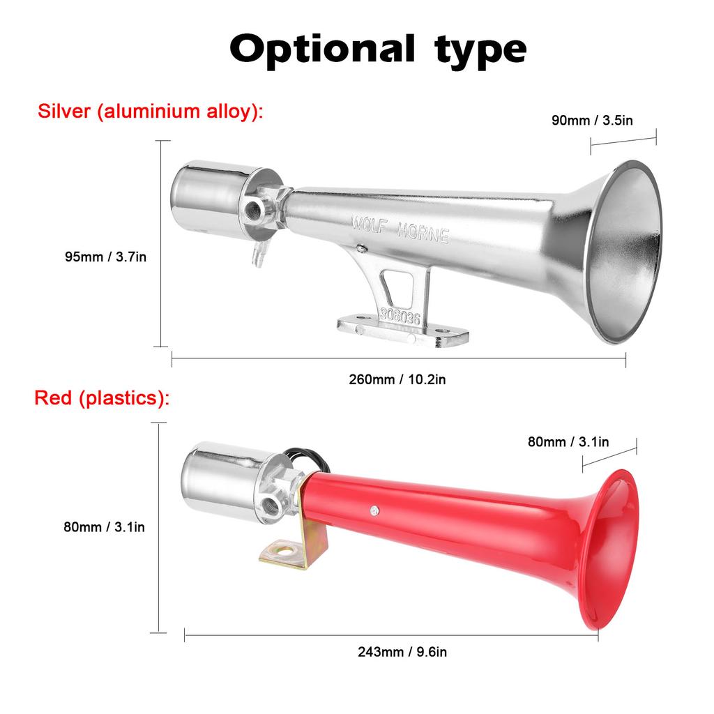 Car   Horn, Loud 180DB Watertight   12V 24V Automobile Horn Aluminium Alloy Automobile Replacement Accessory with Easy Installation, for Tru