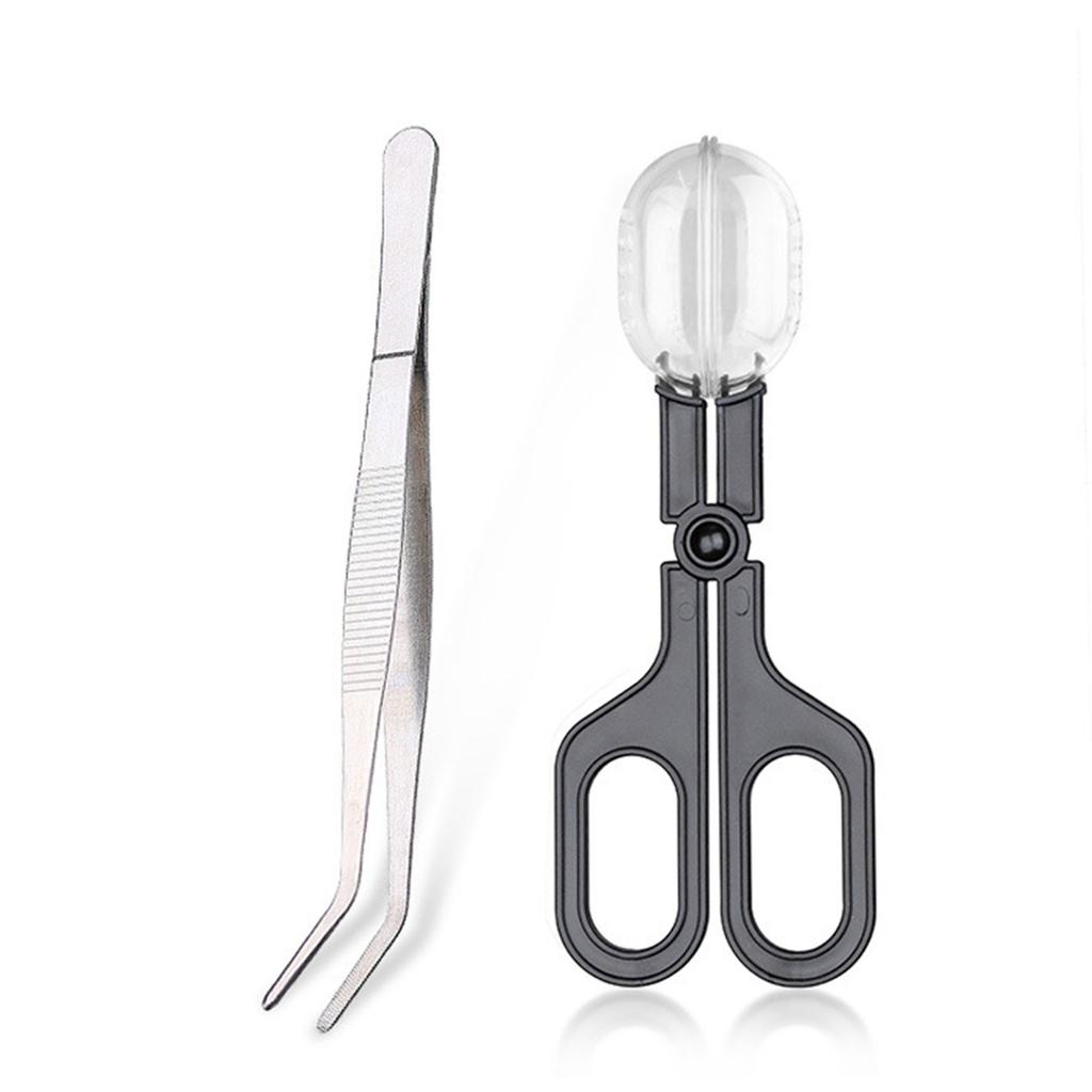 Рептилии Кормовые щипцы Зажим Длинный Нескользящий Инструмент для ловли Нержавеющая сталь для безопасного обращения с кормом для питомцев