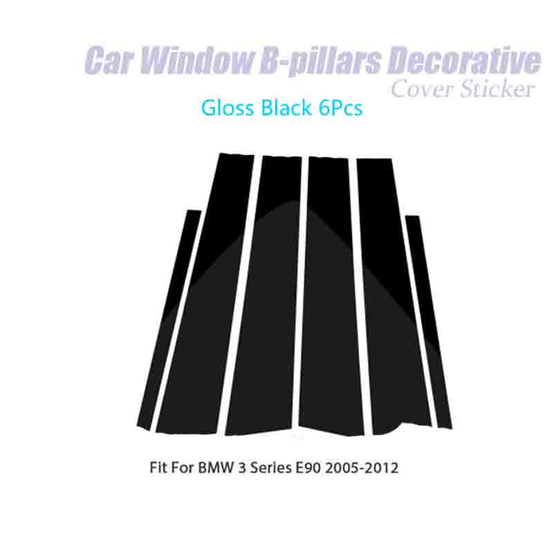 Глянцевый черный для BMW E60 E90 F30 F10 F20 F07 E70 E84 E46 X1, декоративная наклейка на окно автомобиля, средние стойки, отделка для стайлинга автомобиля