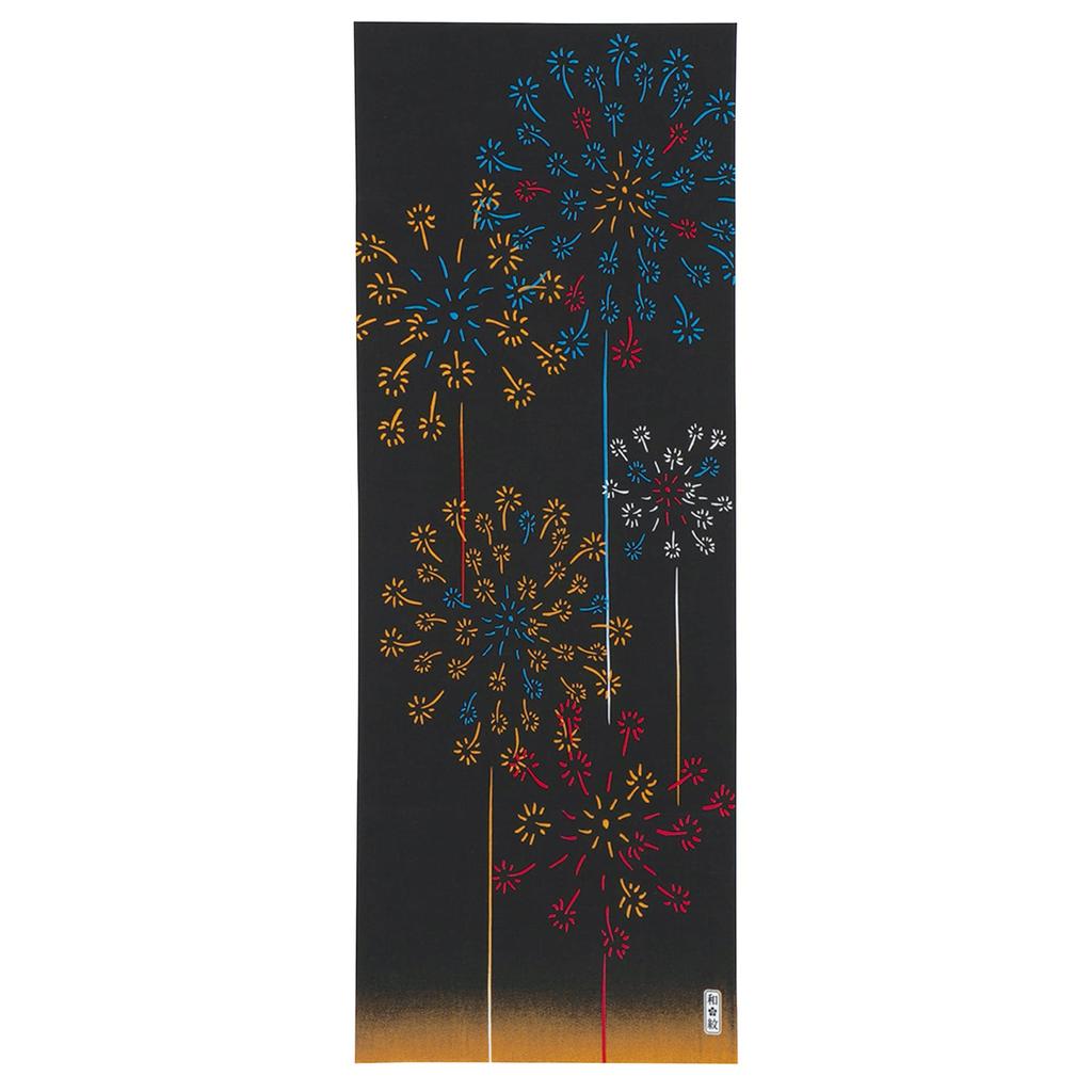 Noren Tenugui Pattern Made In Special Oka Textile Kyoto Yuzen Penetrating Japanese Japanese Hanging New Respect for the Aged Hanabi (Japanese -