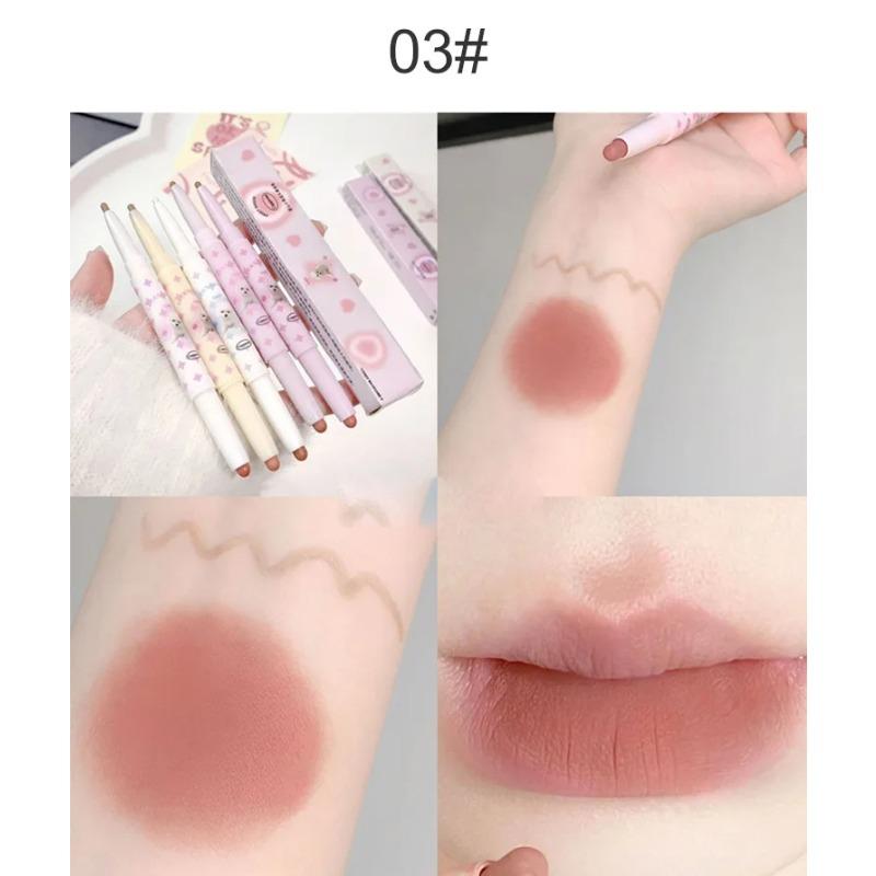 Lovely Sweet Doggie Double-ended Lip Liner Velvet Matte Pearlescent Lipstick For Outline Full Lips Cappuvini Nude Lip Pencil