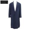 Yohji Yamamoto POUR HOMME HZ-J63-403 DE CI LOGWOOD A W-DOUBLE LAPEL Double Lapel 100% Silk Chesterfield Coat 3 NavyUsed