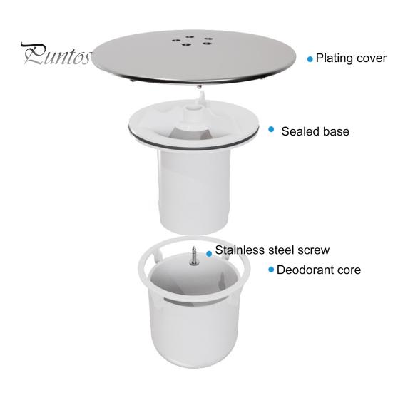 Хромированная крышка сливного отверстия для душа Простая установка погружного стакана Быстрый слив Сменная крышка сифона британского стандарта