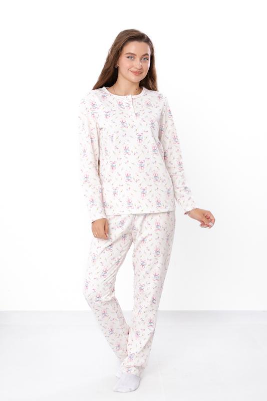 Pajama Set (женщины) – Мягкий хлопковый флис, Длинный рукав и Штаны, Демисезон 8240-024-1 HC