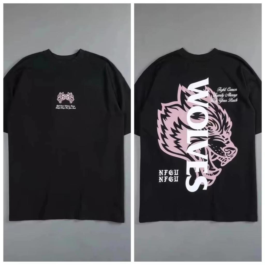 Retro Wolf Head High End Fitness Street Fashion Brand Tshirt Cotton Graphic Tee Unisex Unisex Summer Streetwear