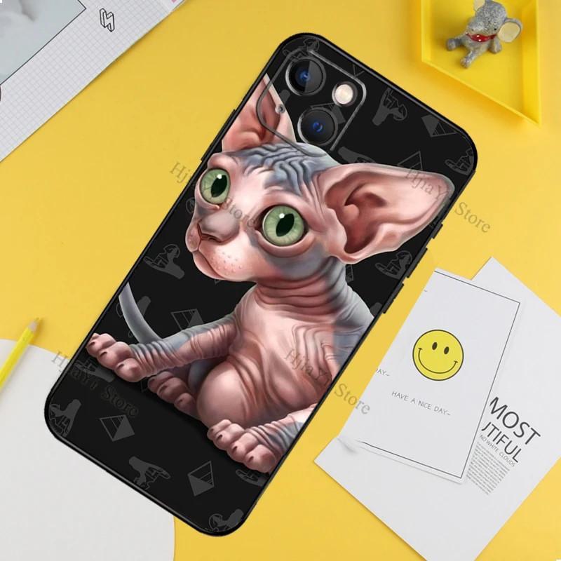 Применимый чехол для телефона Apple iPhone Чехол с татуировкой Сфинкс Кот Мягкий чехол Защитный чехол iPhone 16