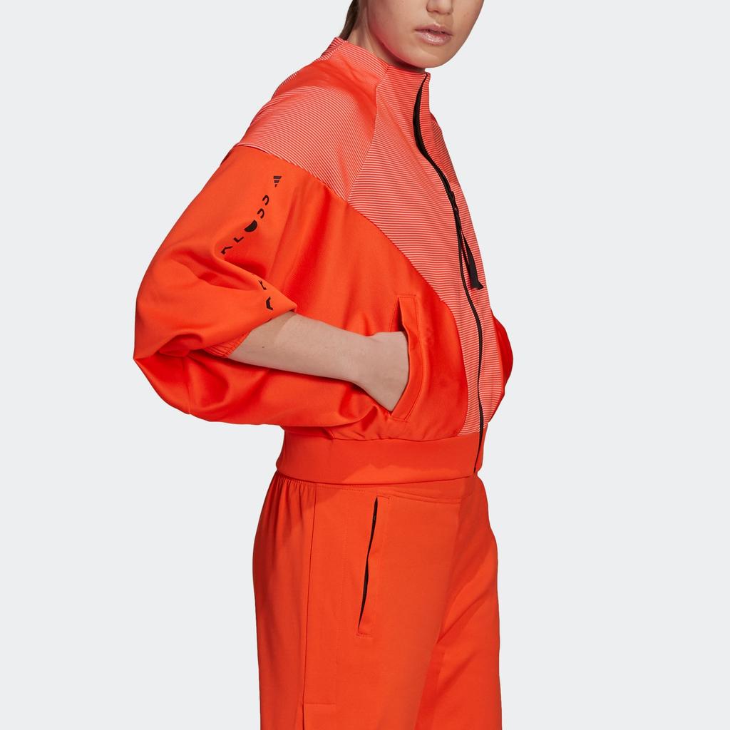 Adidas Cover-Up Sports Jacket Women Outerwear Orange Yellow Black GH8222