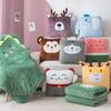 2In1 Plush Cartoon Pillow Travel Blanket Quilt Folding Car Office Nap Sofa Home Hotel Decor for Autumn Winter Warm