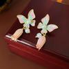 Light Luxury Vintage Earrings Women Oil Drop Sweet Stud Earrings Trendy Butterfly Earrings  Female