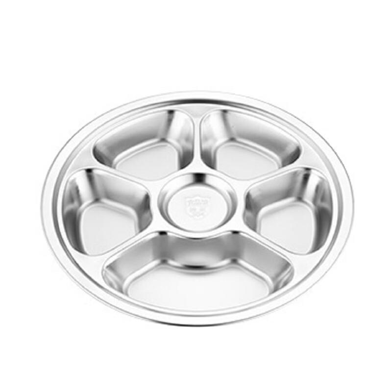 Thickened 304 Stainless Steel Divided Cafeteria Tray