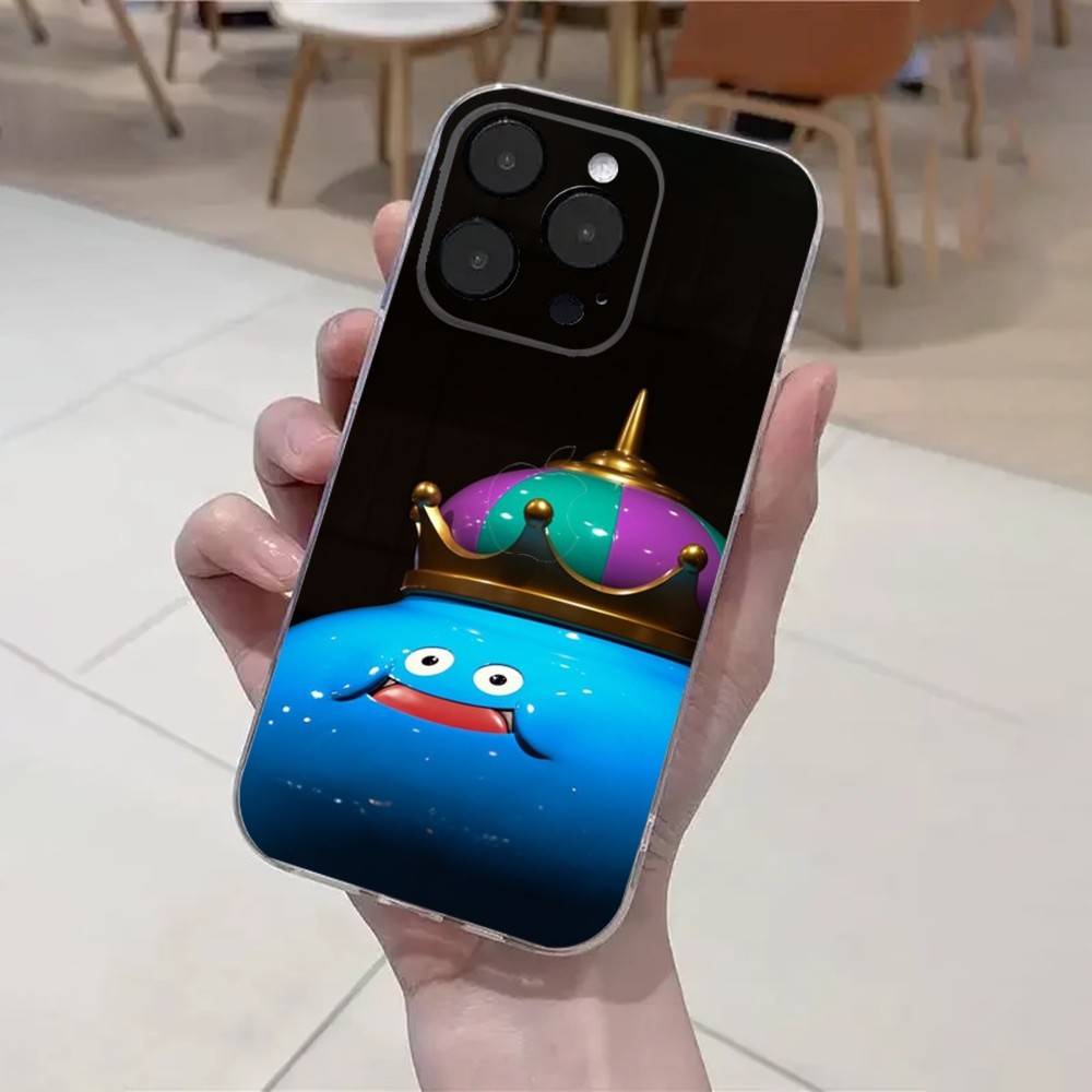 Чехол для телефона D-Dragon Quest Slime для iPhone 16,15,14,13,12,11 Plus,Pro,Max,XR,XS,X,7,8 Plus,SE,Mini Прозрачный Мягкий Чехол