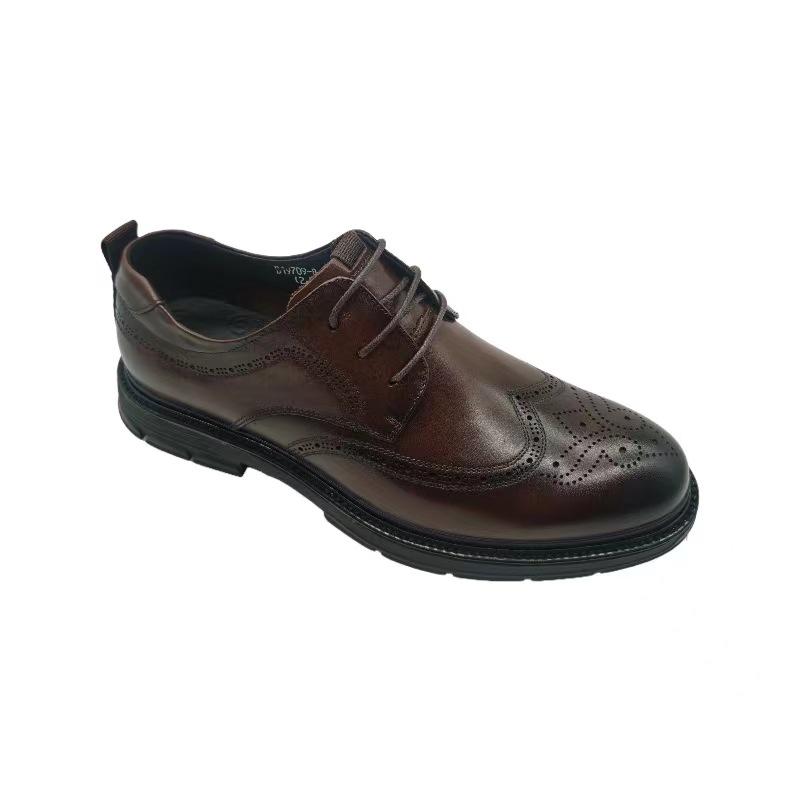 Кожаные мужские кожаные туфли коричневые мужские туфли на шнуровке Brock Business Shoes 19709-8