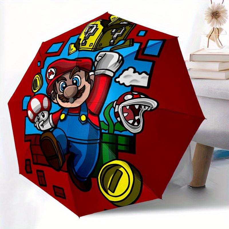 1pc Mario Adventure Windproof Automatic Umbrella, Lightweight for Women/Men, Perfect Christmas Gift a0811224