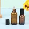 1 шт. Янтарный шариковый флакон для эфирных масел, пустой флакон для духов, многоразовый контейнер для жидкости, 5/10/15/30/50/100 мл