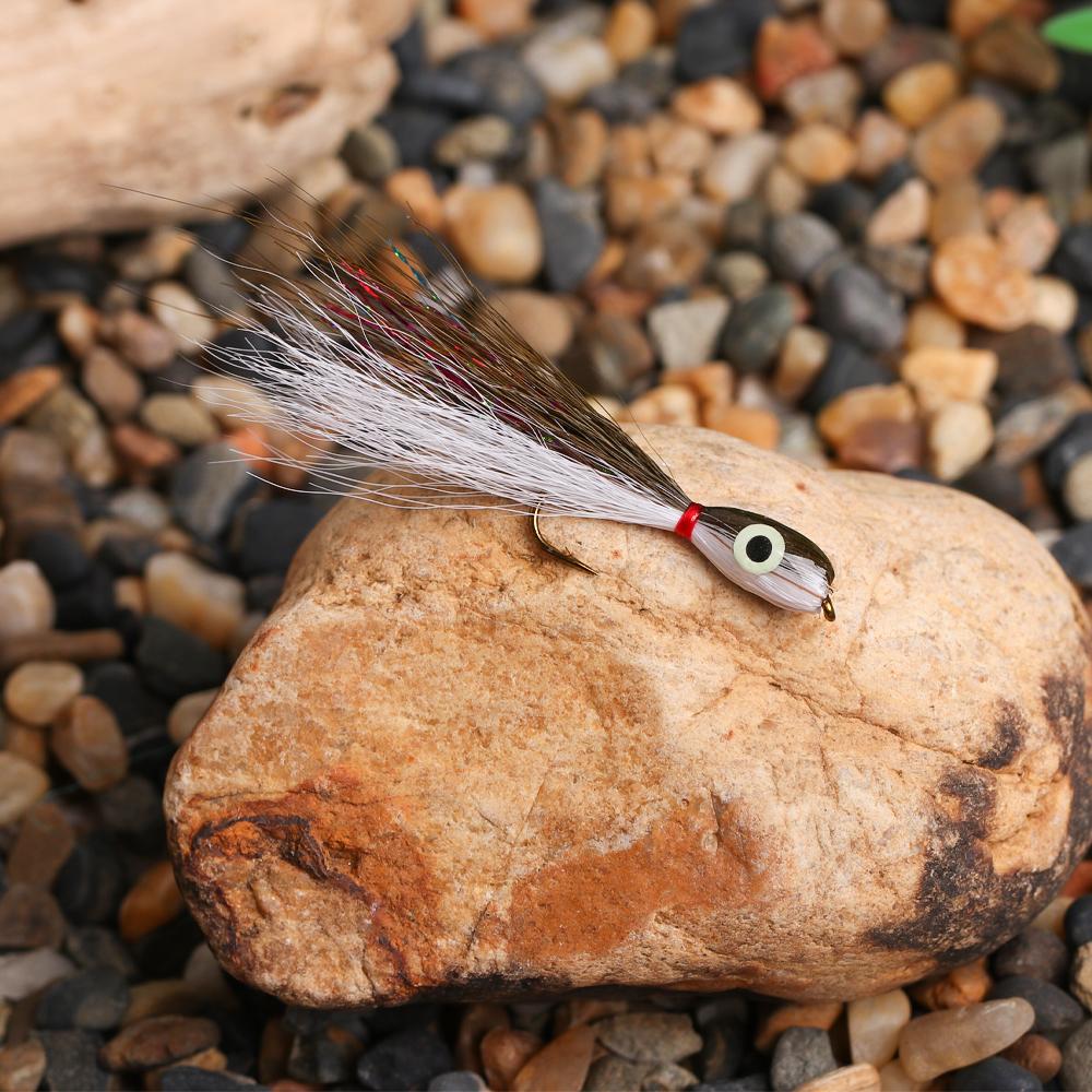 2 шт. приманка для ловли рыбы Thunder Creek Minnow Fly, светящиеся стримеры Bucktail 3D, рыбий глаз, мелкая рыбка, смолт, морская форель, окунь, щука, приманка для ловли рыбы