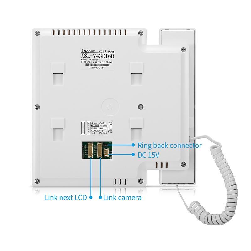 4,3-дюймовый проводной видеодомофон, система визуального домофона, дверной звонок с 1 монитором + 1*700TVL, уличная камера для домашнего наблюденияAA