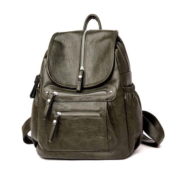 Women High Quality Leather Backpacks Vintage Female Shoulder Bag Travel Ladies Backpack School Bags