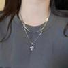 Легкая Роскошь Готический Кулон Крест Чокер Ожерелье Для Женщин Девушек Панк Винтаж Универсальная Цепочка для Свитера Ювелирные Аксессуары Подарки