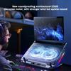 Игровая подставка-охладитель для ноутбука D17 для 15-21'' Ноутбука Стенд-кулер С RGB-подсветкой 2 вентилятора 5-уровневая регулировка Угол наклона Светодиодный экран Кронштейн для ноутбука