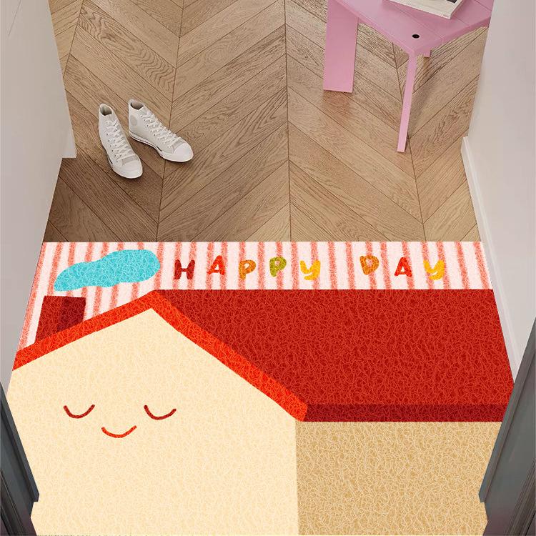 С кремом The Wind и Haiyuan Chuang, корейский коврик для входа с защитой от ветра, нескользящий скребковый коврик для ног, шелковый коврик для входа, устойчивый к грязи и порезам