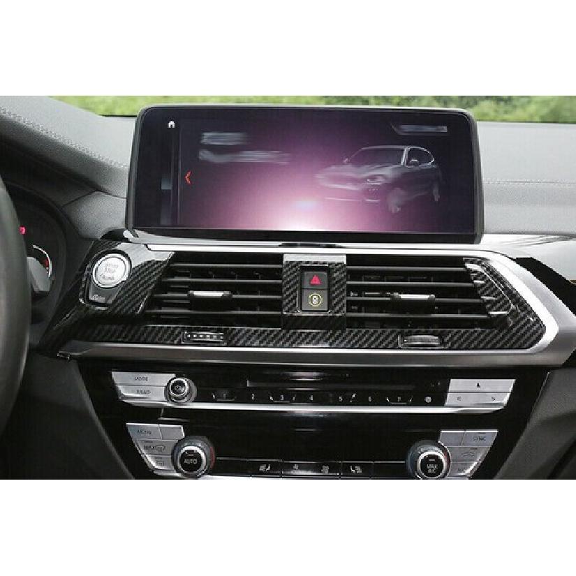 For BMW X3 G01 X4 2018- ABS Carbon Fiber Middle Console Air Outlet Vent Trim
