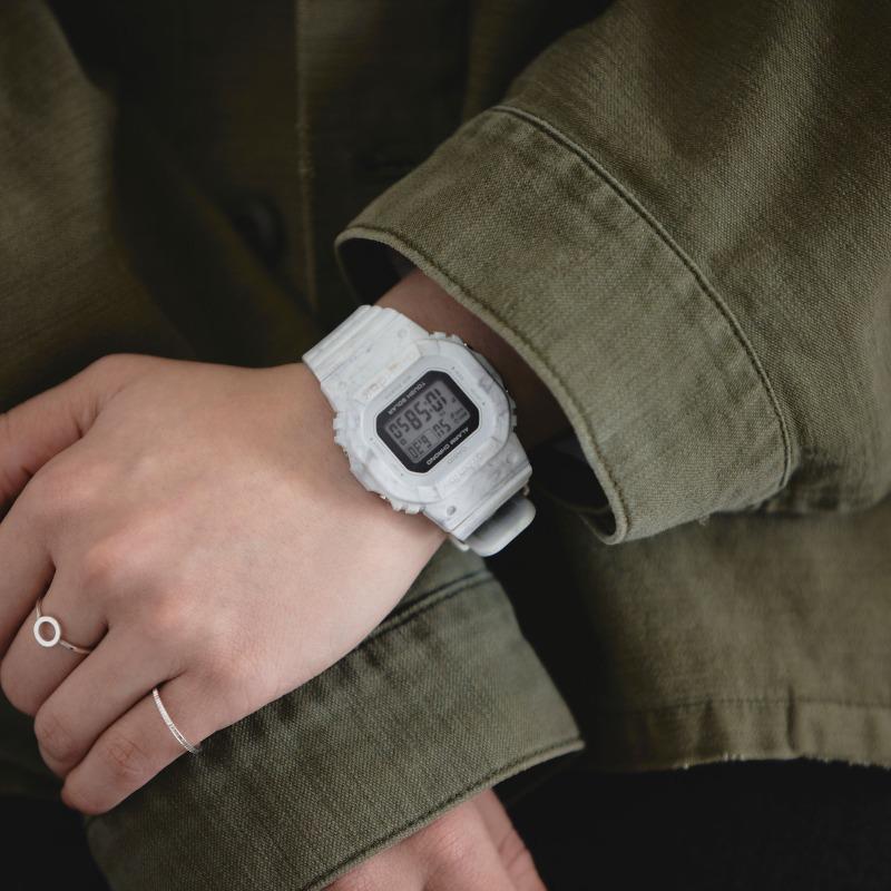 Casio Мужские часы G-SHOCK, смола, водостойкость 200 м, ударопрочность, будильник, кварцевые, GMS-S5600RT-7