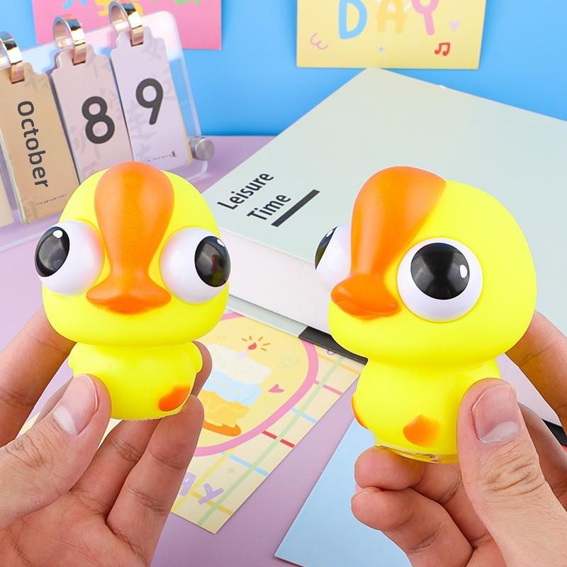 Squeezing Funny Duck Toy Eyepopping Function Stress Relief Motor Training Skill