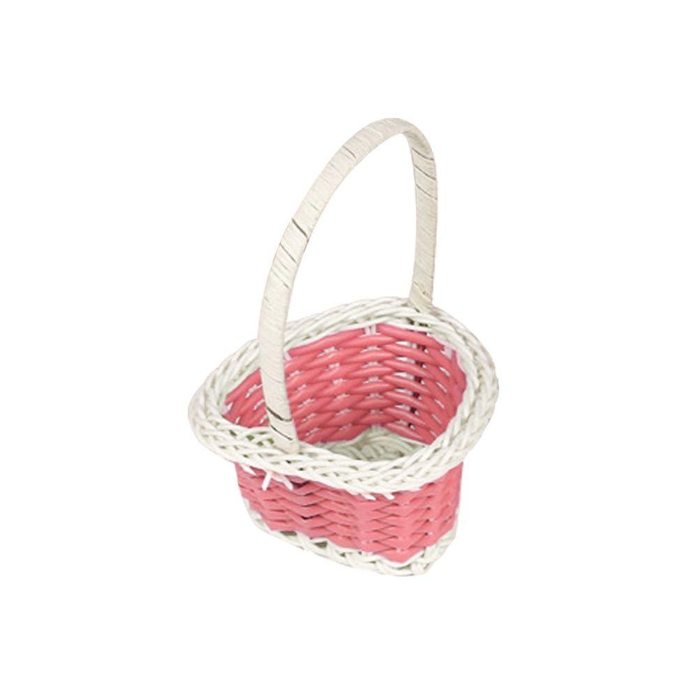 Корзина для хранения цветов из ротанга, круглая/в форме сердца, плетеная корзина для цветов для дома, свадьбы