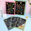 Colorful Scratch Paper Drawing Template Office Educational Supplies Art Teaching Aids Creative Stationery Student Rewards TMZ