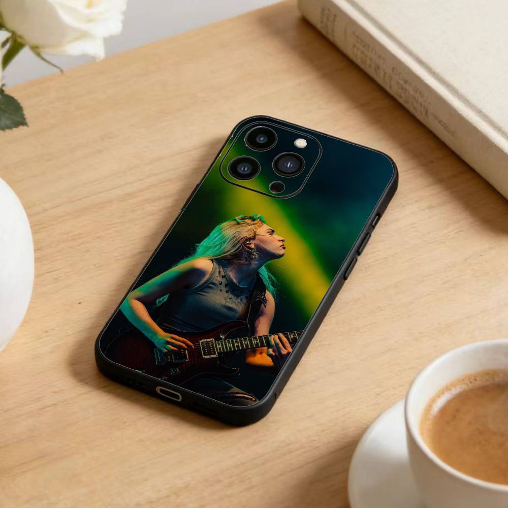 L-The Band W-Warning Phone Case For iPhone17,16,15,14,13,12 Plus,Max Soft Silicone Black Cover
