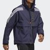 Adidas TH DNM WVJK Полосатая спортивная куртка с длинными рукавами и капюшоном Мужская верхняя одежда Темно-синий HE9905