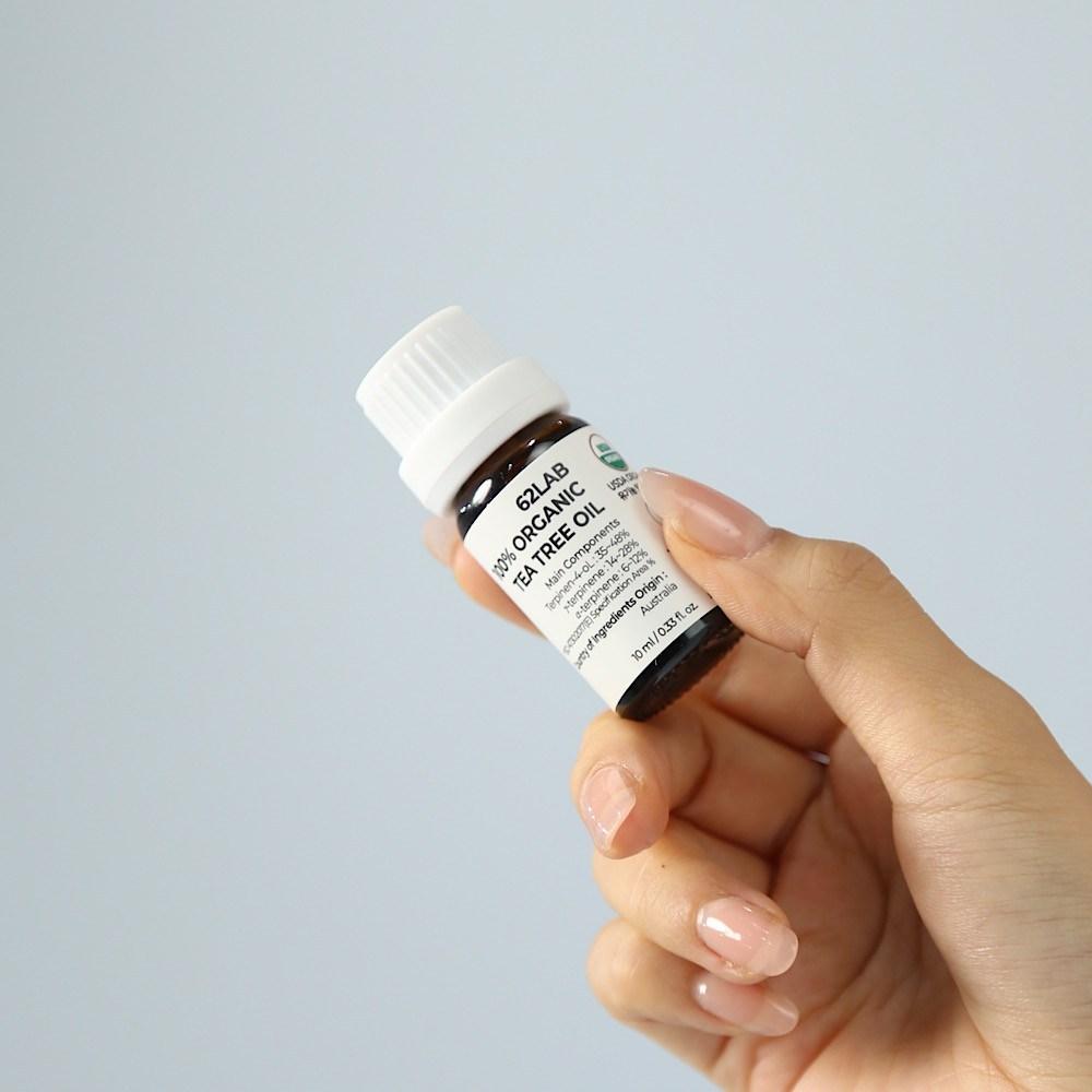 62 Labs Органическое масло чайного дерева USDA, веганское, для проблемных зон с акне, успокаивающий уход, 10 мл, 2 штуки
