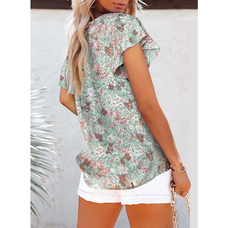 Свободная футболка женская футболка с цветочным принтом модная уличная футболка женская одежда короткий рукав
