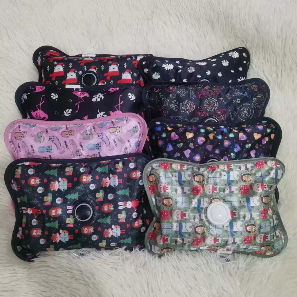 Caino Electric Hot Water Bag Aunt Turn Stuffed Charging Explosion-Proof Hand Warmer Water Injection Electric Heating Tube Suede Stomach Heating Pad
