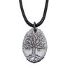 Антикварный кулон-ожерелье "Древо Жизни" Nature Boho Statement Jewelry 45см Кожаная цепочка