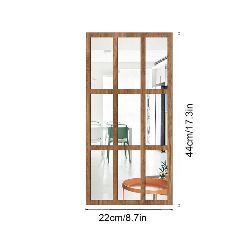 Imitation Window Arch Design Acrylic Mirror Wall Sticker Self-adhesive Decals Home Living Room Background Art Wall Decor Mirror