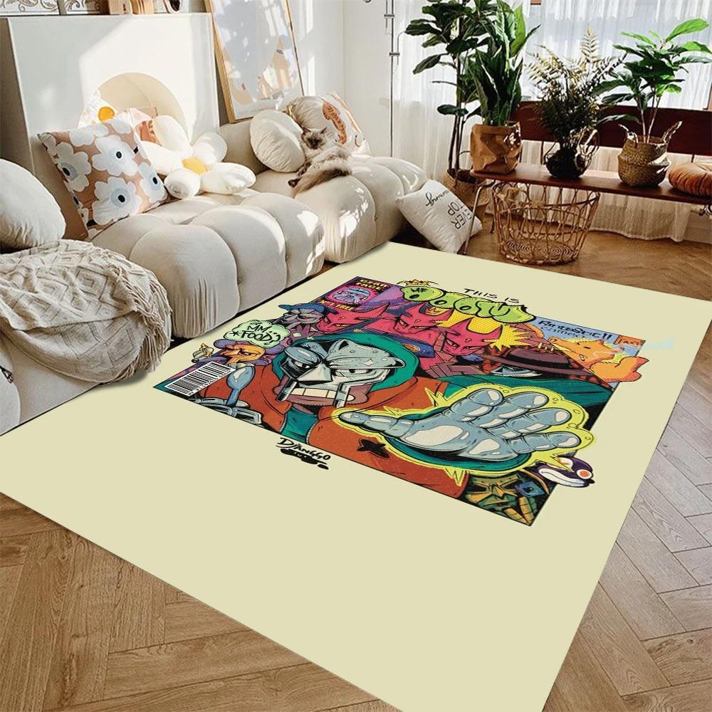 Doom Album Cover Rug, Hip-Hop Album Cover Decoration MF DOOM Hip-hop Band Music Decorative Rug Modern Home Popular Carpet