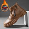2024 New Men Ankle Boots Retro Motorcycle Boots 2024 Soft Outdoor Zip Walking Winter Shoes For Men Comfortable Shoes Botines 45