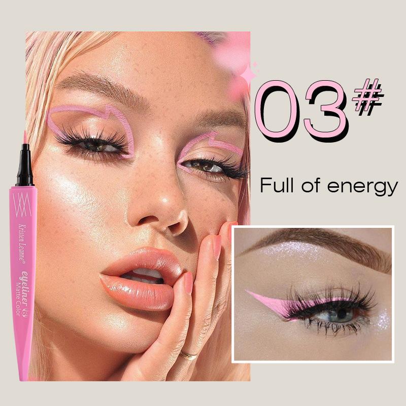 KRISTEN LEANNE Ультратонкий сердечник ручки матовый, сухой и не легко тускнеет, цветная подводка для глаз