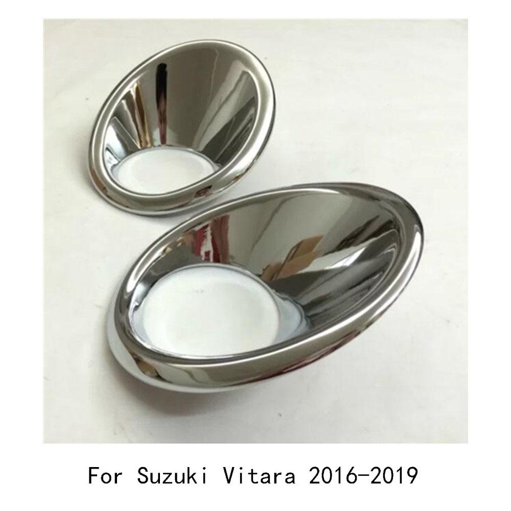 Для Suzuki Vitara 2016 2017 2018 автомобильная передняя противотуманная фара детекторная рамка рамка Stick Стайлинг ABS хромированная крышка отделка